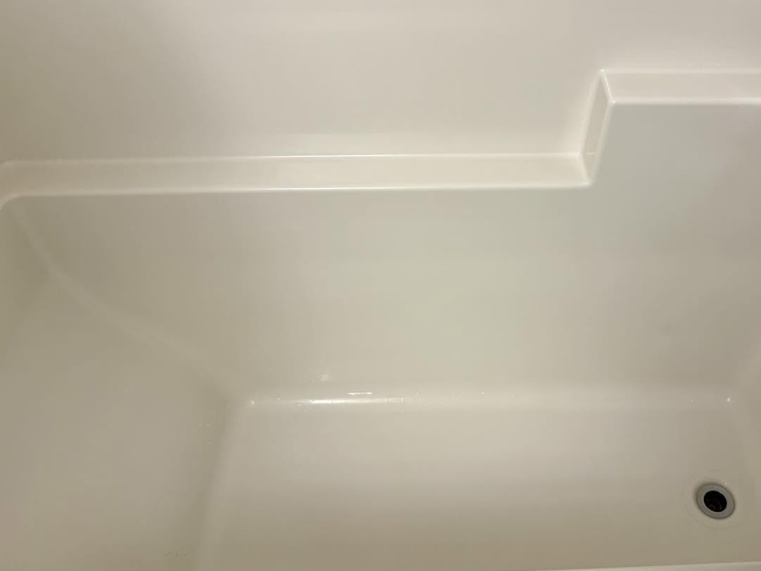 Bathtub basin restored to gleaming white
